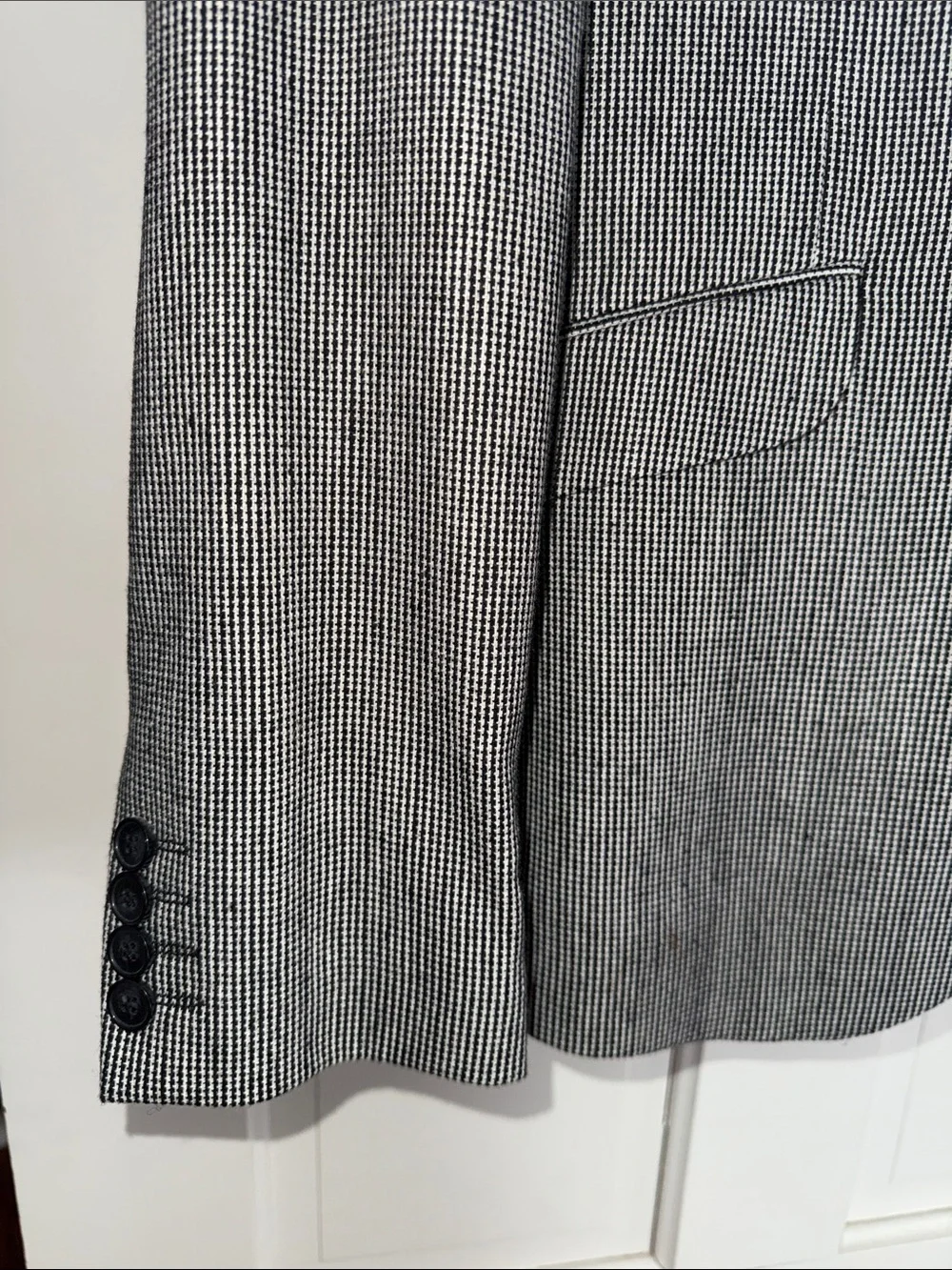 Men's Gray Houndstooth Blazer